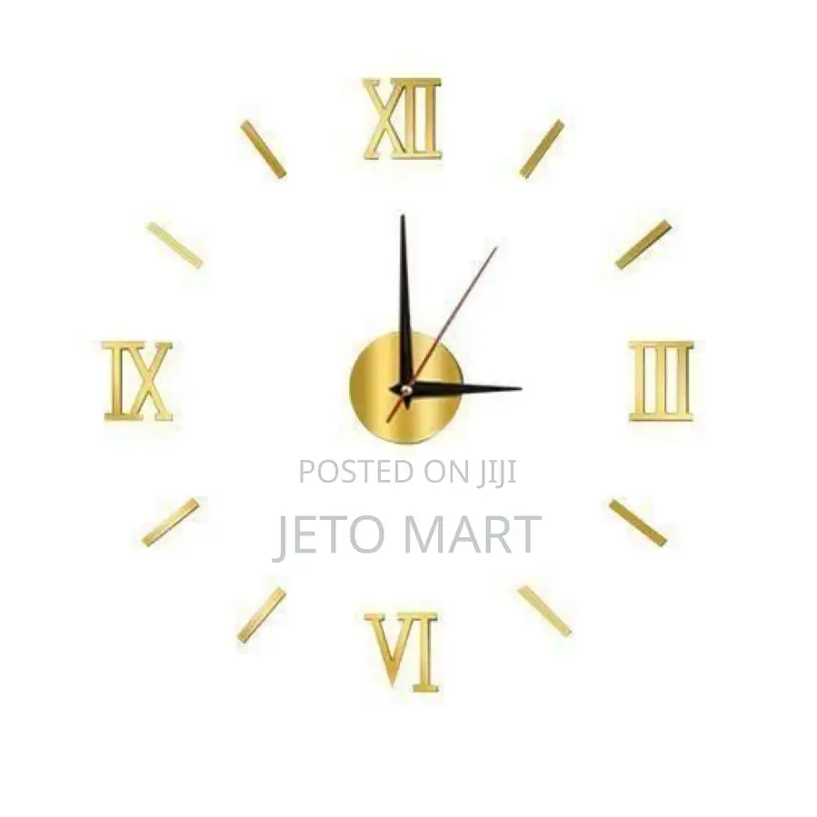 Diy Wall Clocks 3d Mirror Stickers Large Wall Clock