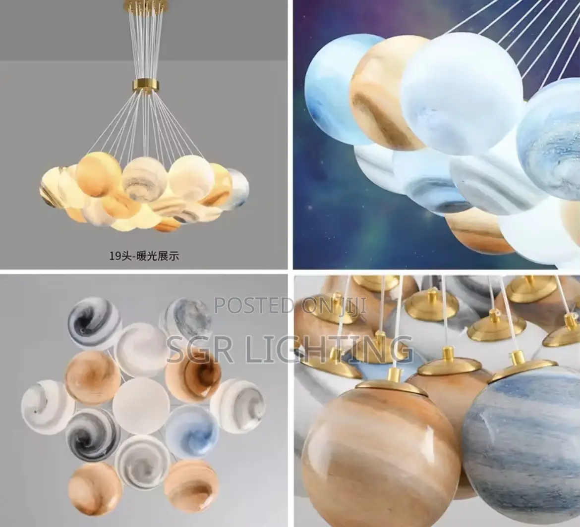 Nordic Led Planets Glass Ball Pendant Lamp