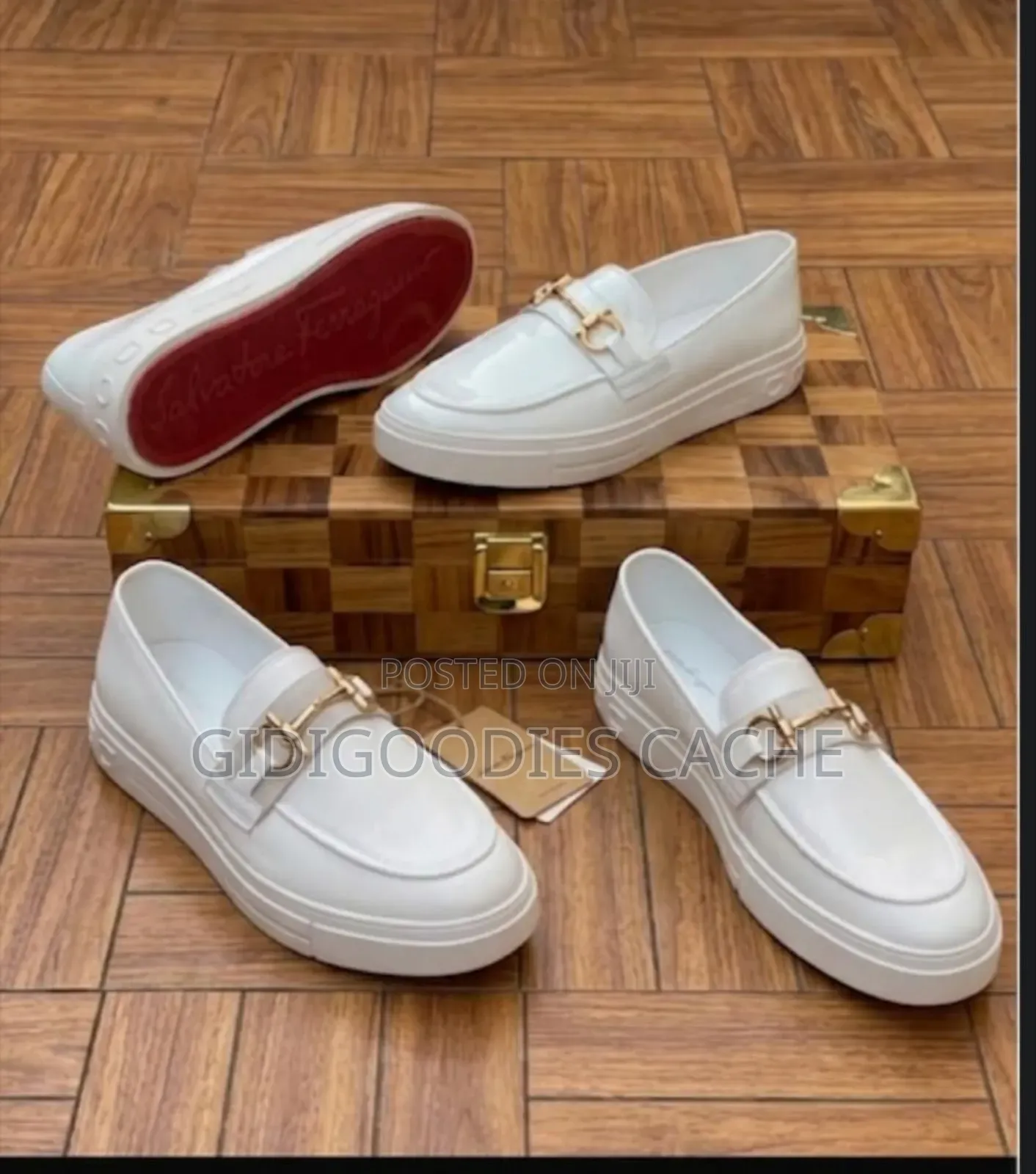 White Ferragamo Shoes Size 40-46