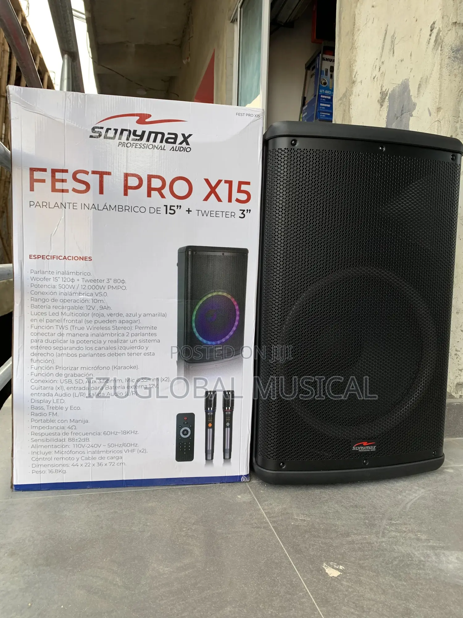 Sonymax Biggest 15” Inches Rechargeable Public Address 12000watts