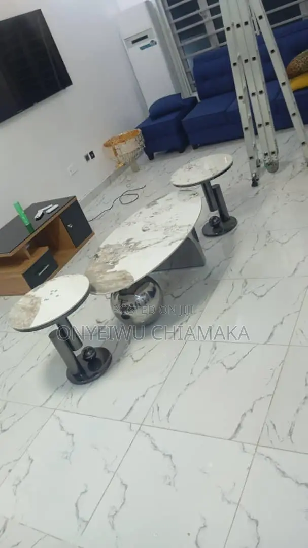 Modern Marble Center Table Set – Living Room Tables
