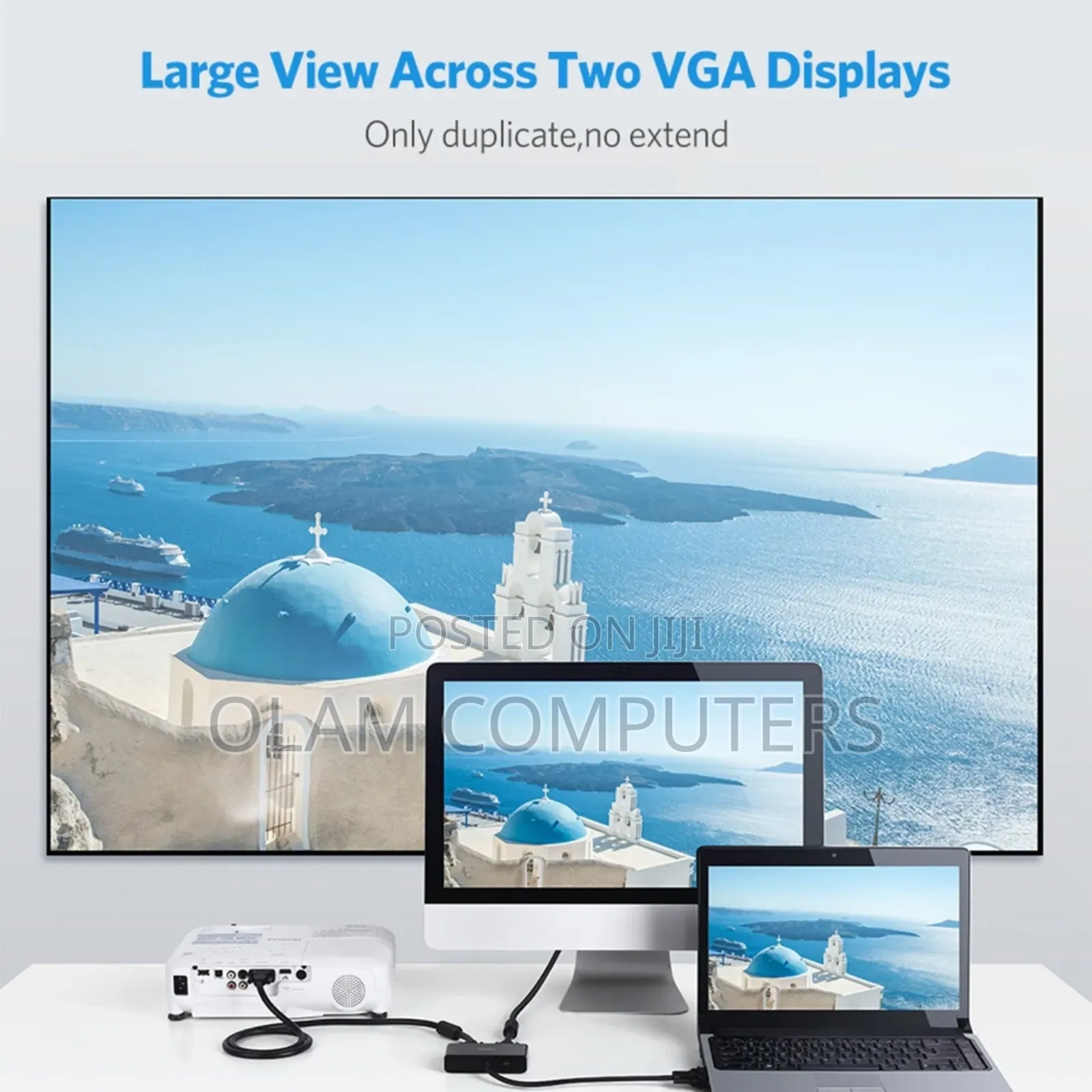 Ugreen Video Splitter Vga to 2x Vga 1m Black