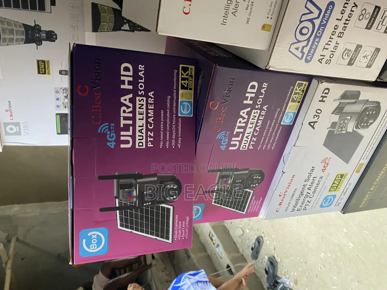 8mp With Free MTN Sim Card Ubox 4g Dual Lens Solar Powered CCTV Camera