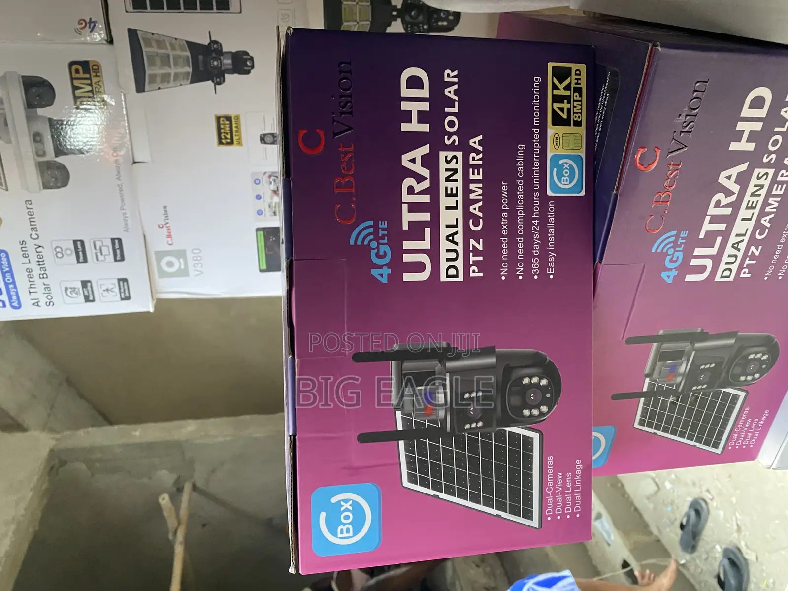 8mp With Free MTN Sim Card Ubox 4g Dual Lens Solar Powered CCTV Camera