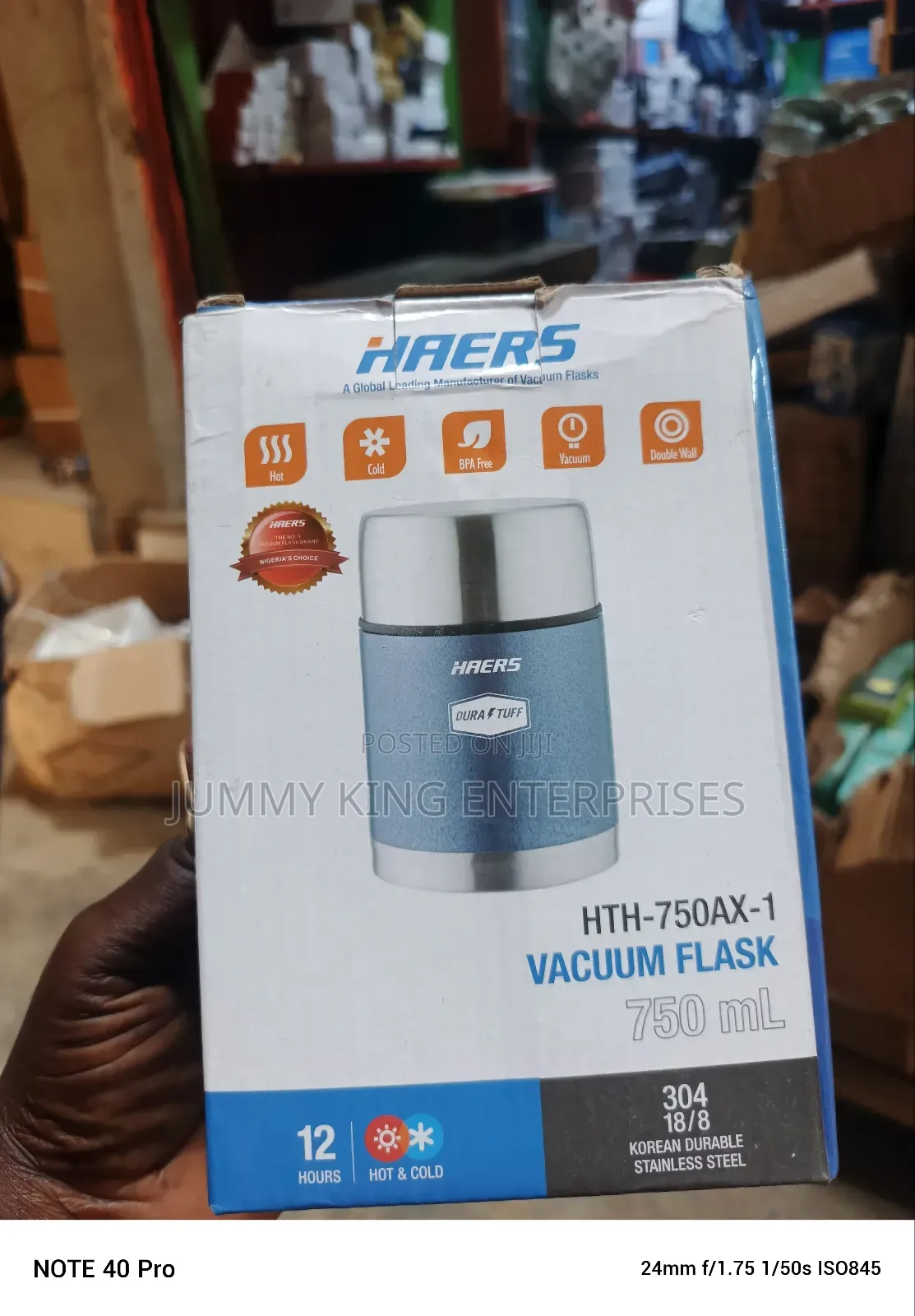 Haers Insulated 24hrs Food Flask 750ml