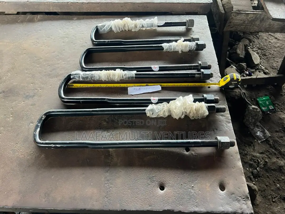 U-Bolts or U-Clips Size 36 Nut by 26 Length, 24, 22, 20,18, 16, 14.