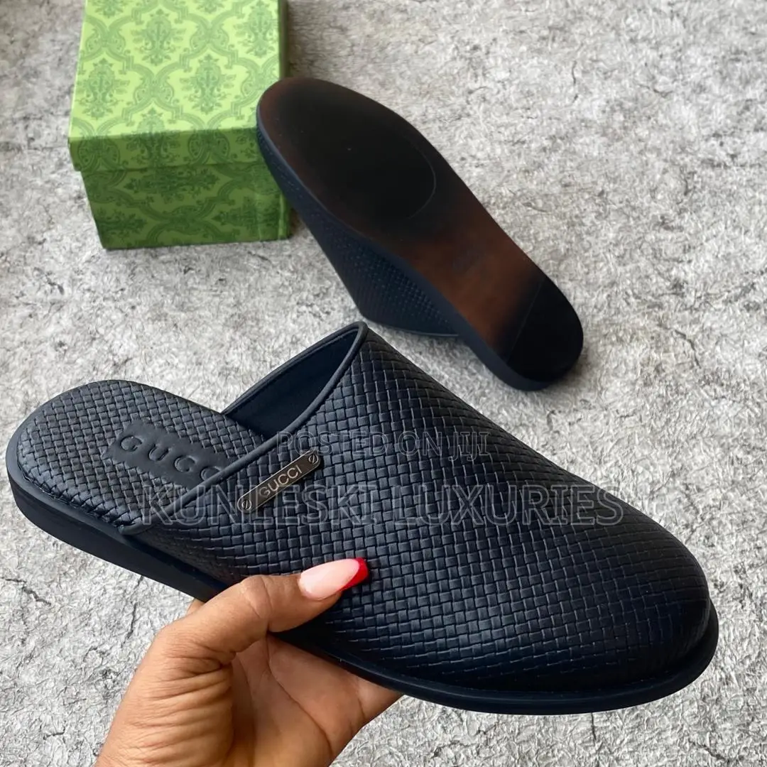 Original Gucci Leather Mules for Men
