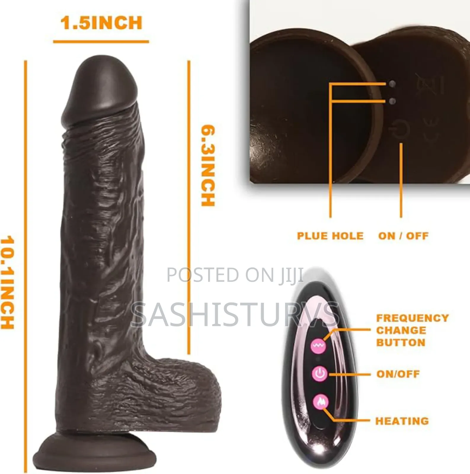 8.6" Realistic Thrusting Dildo Vibrator With 360° Rotating Heating