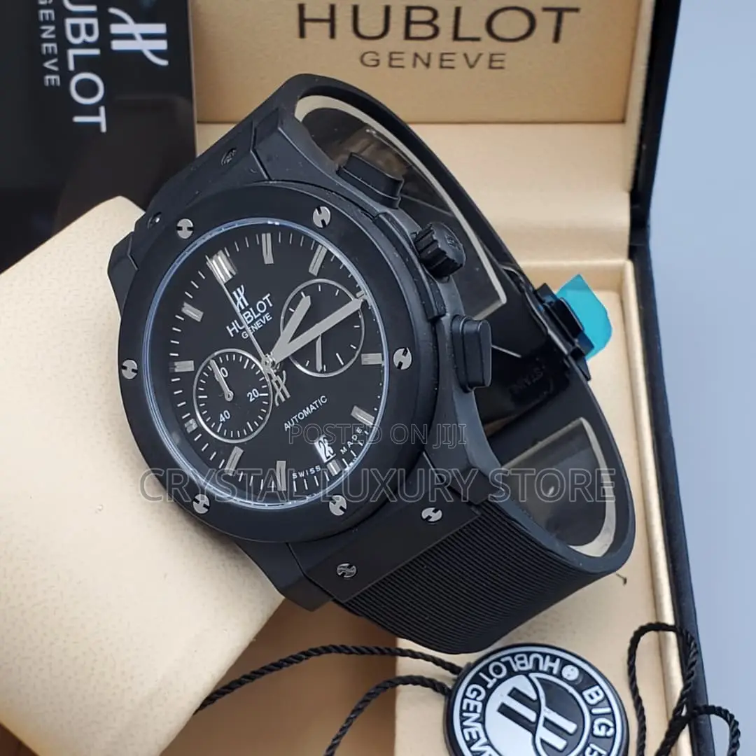 Hublot Quality Luxury Men Genuine Leather Wristwatch