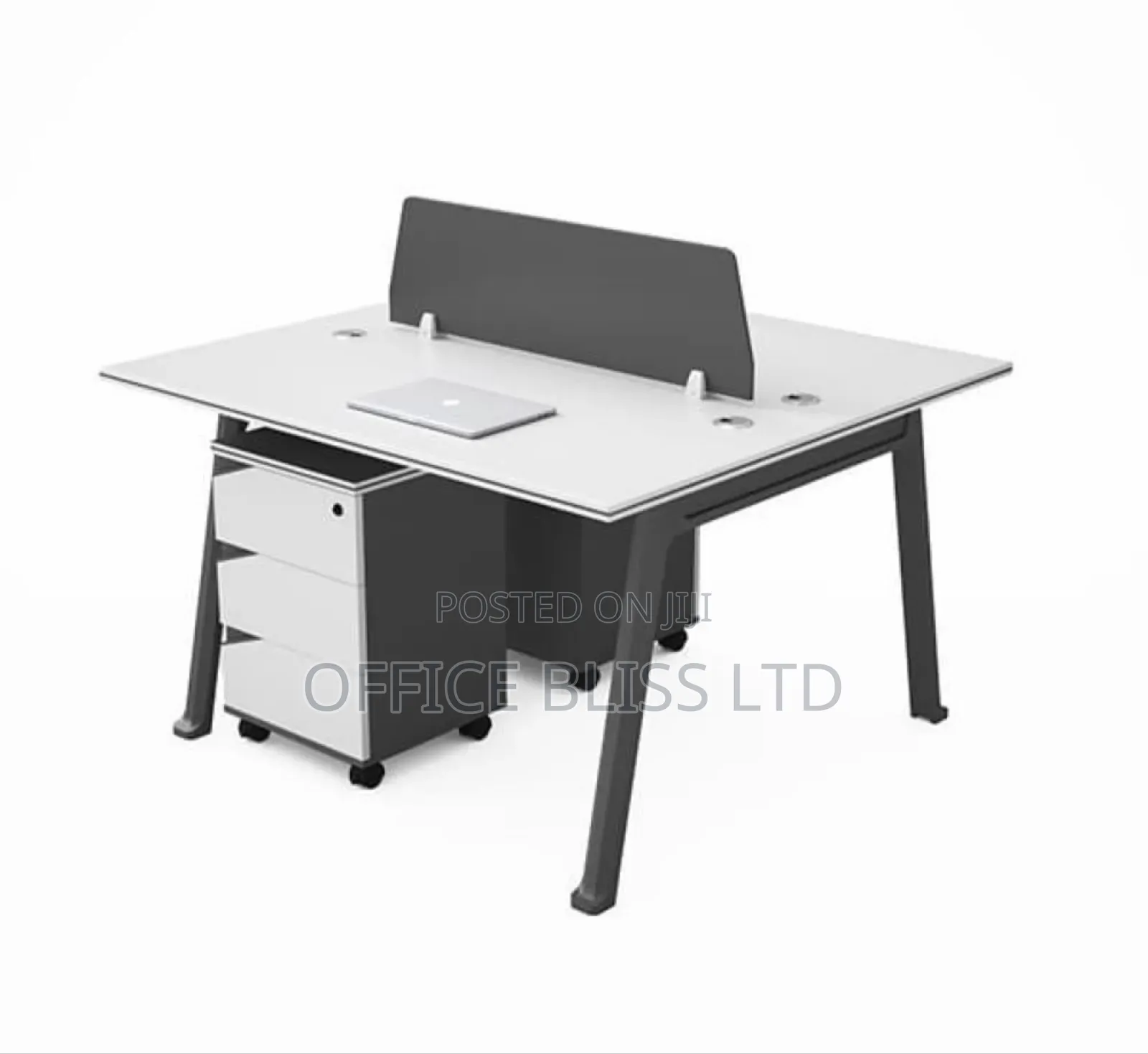 2 Person Work Station With Mobile Drawers