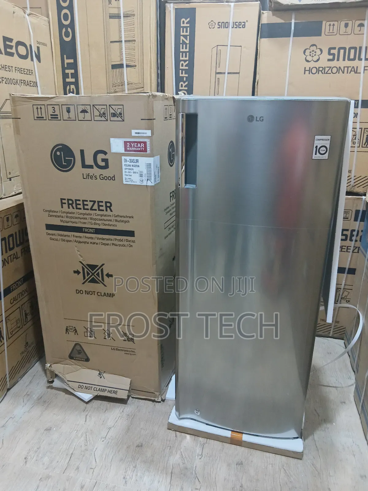 Lg Smart Inverter Gn-304 Upright Freezer Silver