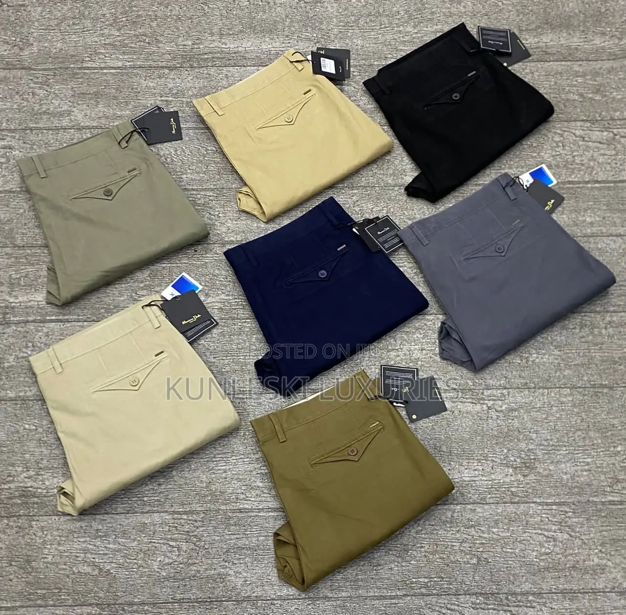 Original Massimo Dutti Stretchy Material Chinos Trouser Collection