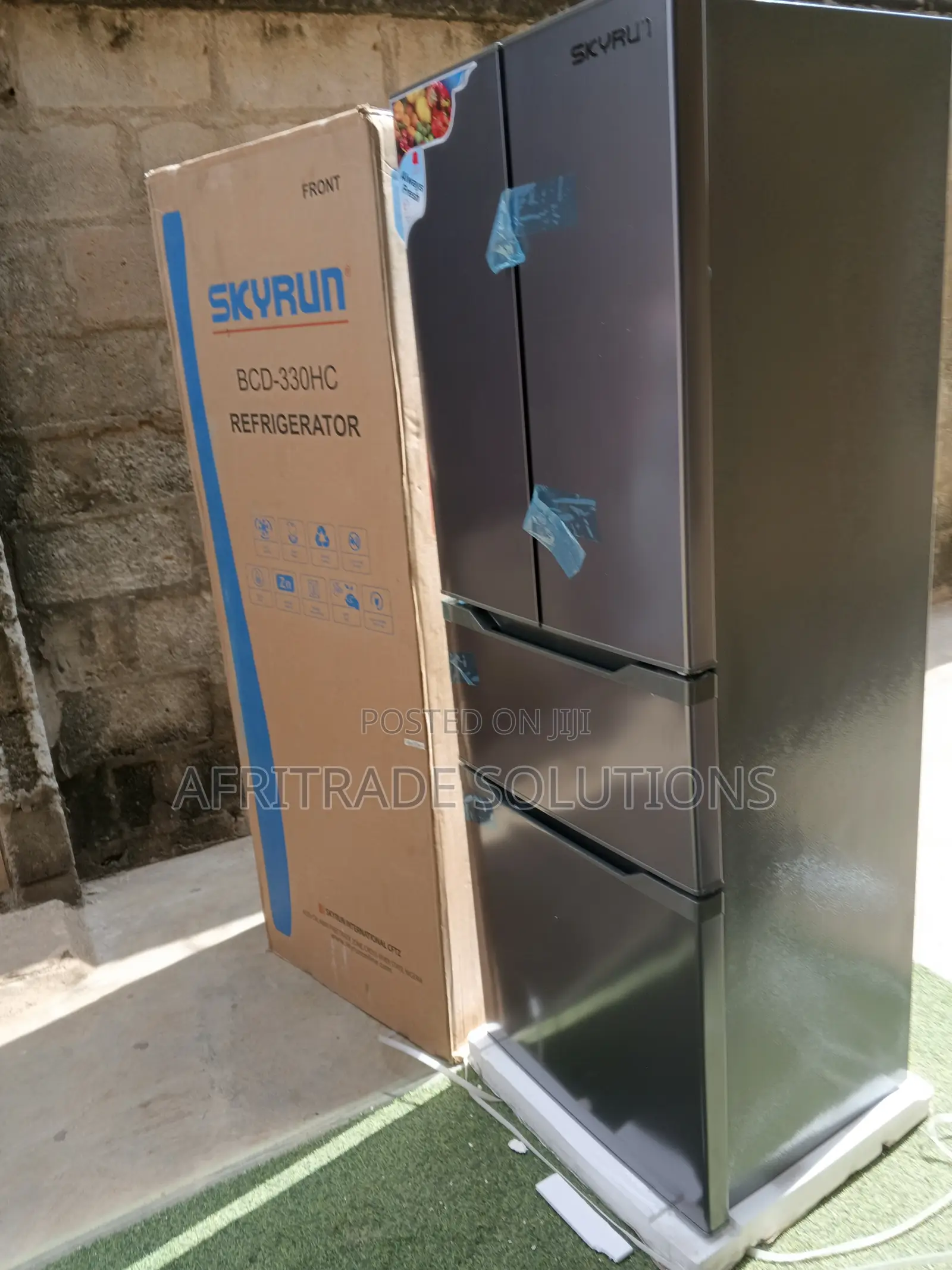 Skyrun BCD-330hc Sleek Silver Finish Fridge
