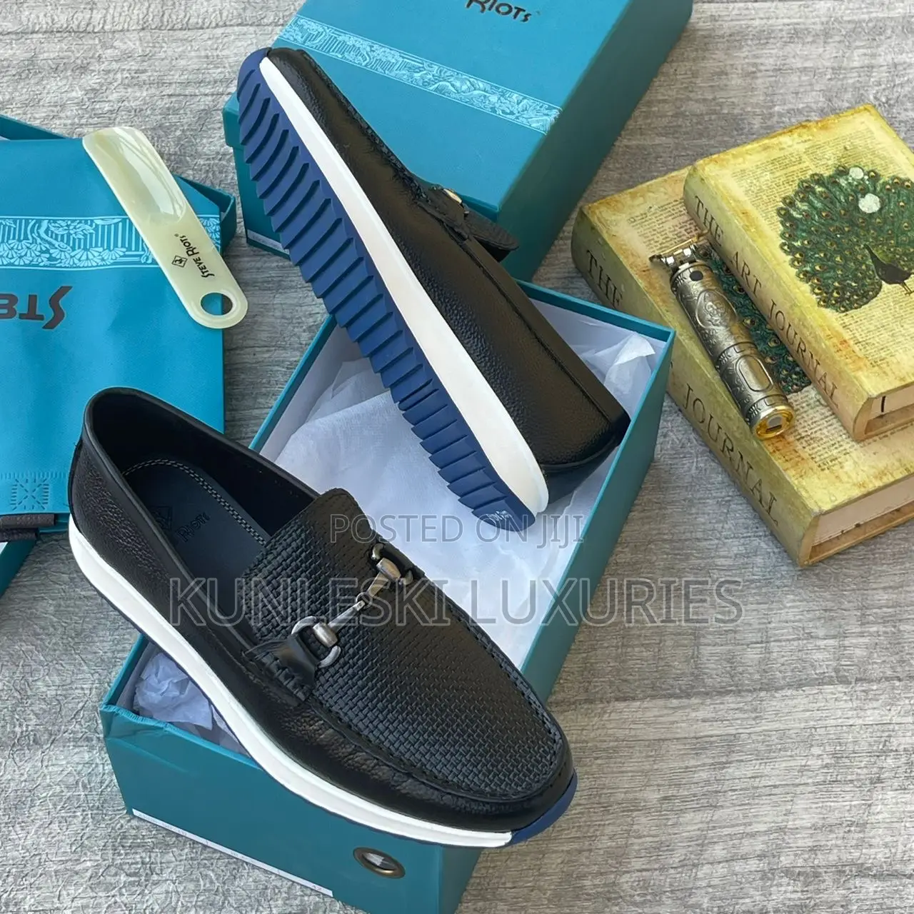 Original Steve Riots Black Brown Loafers Shoe