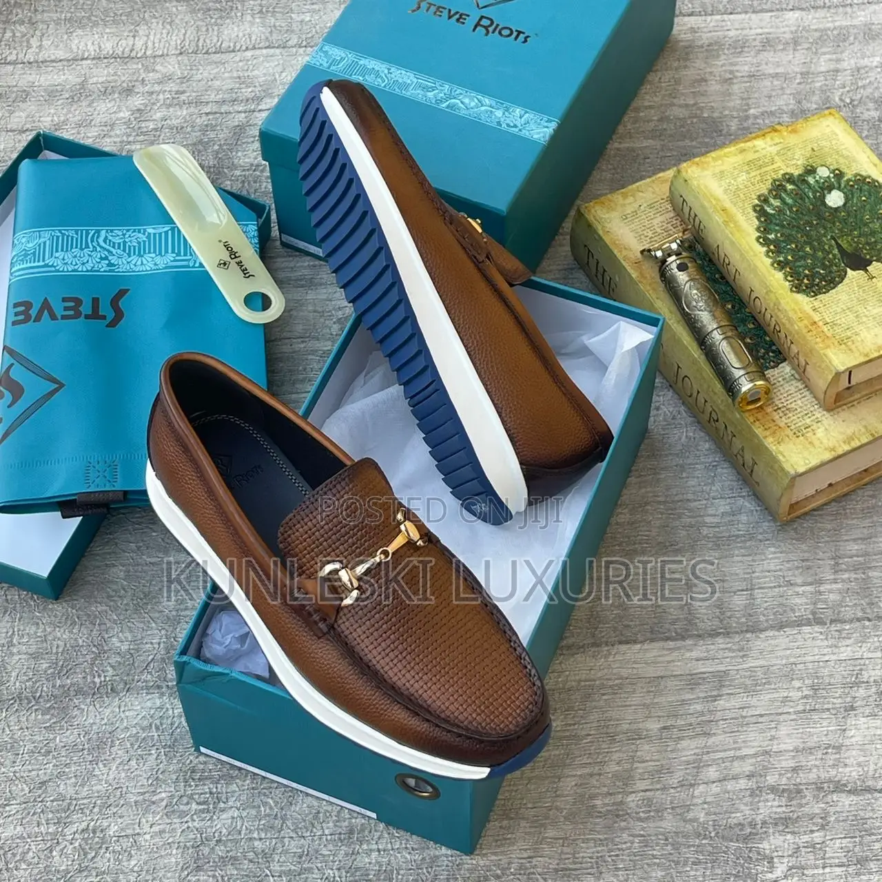 Original Steve Riots Black Brown Loafers Shoe