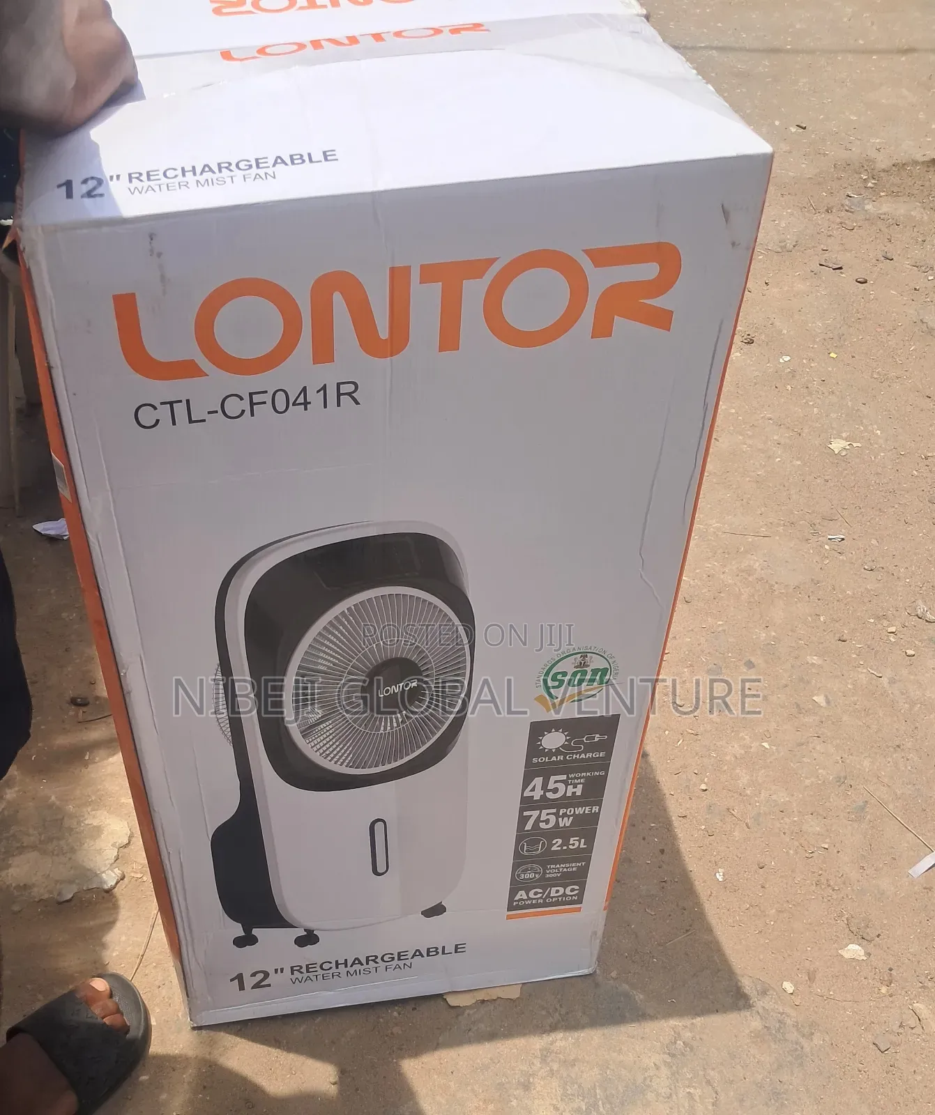 Lontor Rechargeable Mist Fan 12 Inches