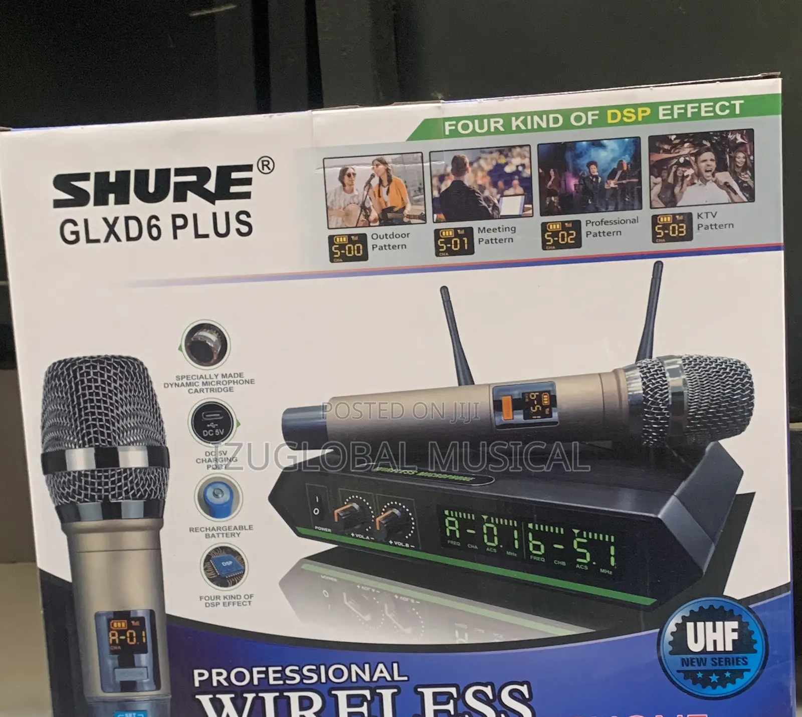 Shure Glxd6 Plus Wireless Rechargeable Battery With Box Microphone