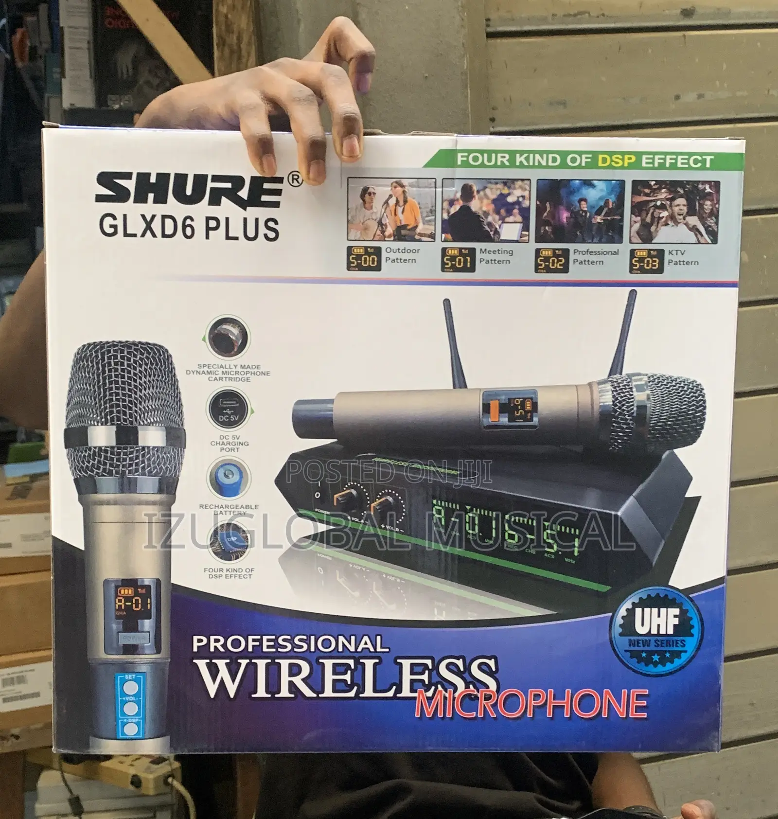 Shure Glxd6 Plus Wireless Rechargeable Battery With Box Microphone