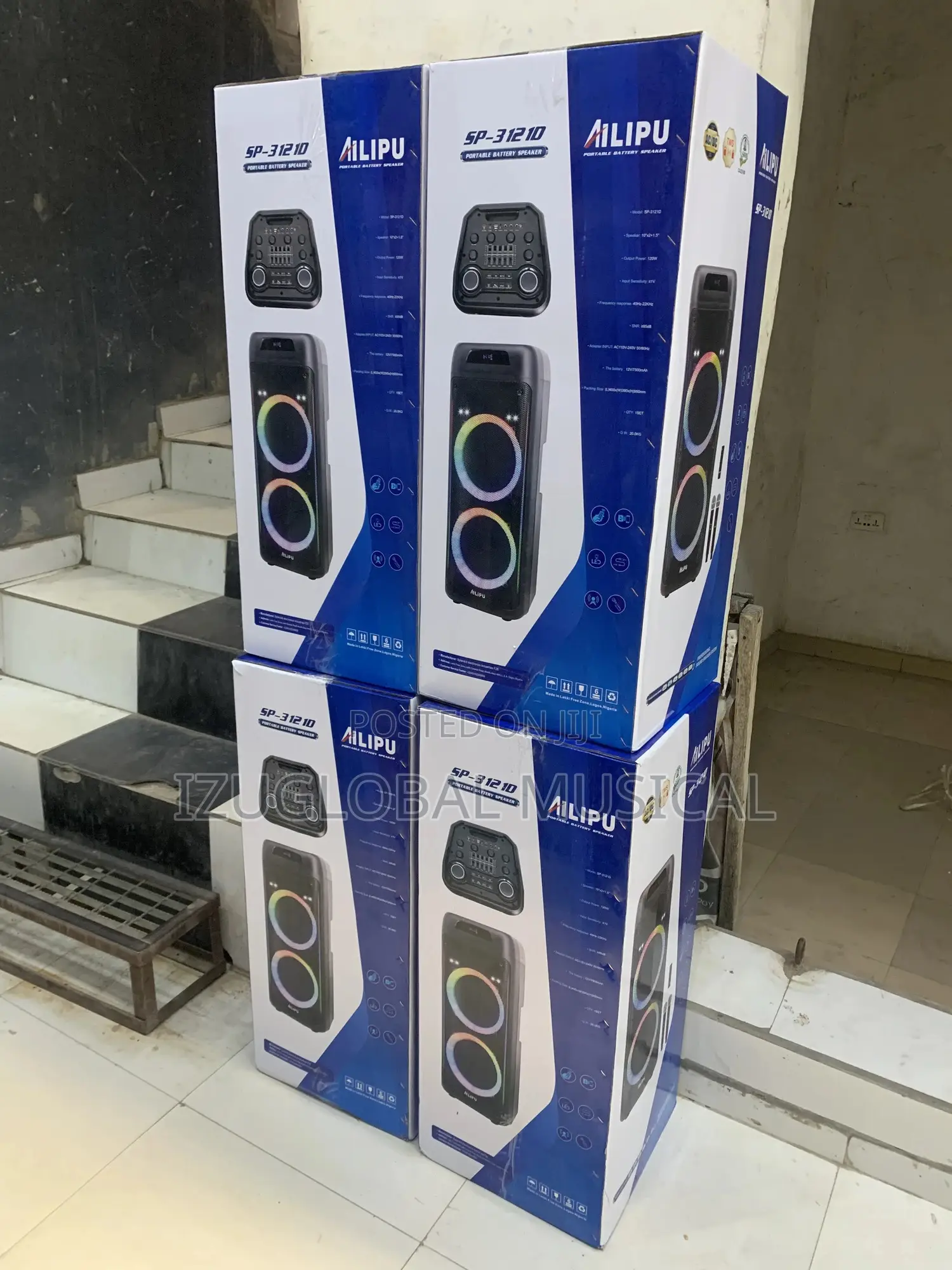 Ailipu Sp3121d Double Rechargeable Public Address With 2 Mics