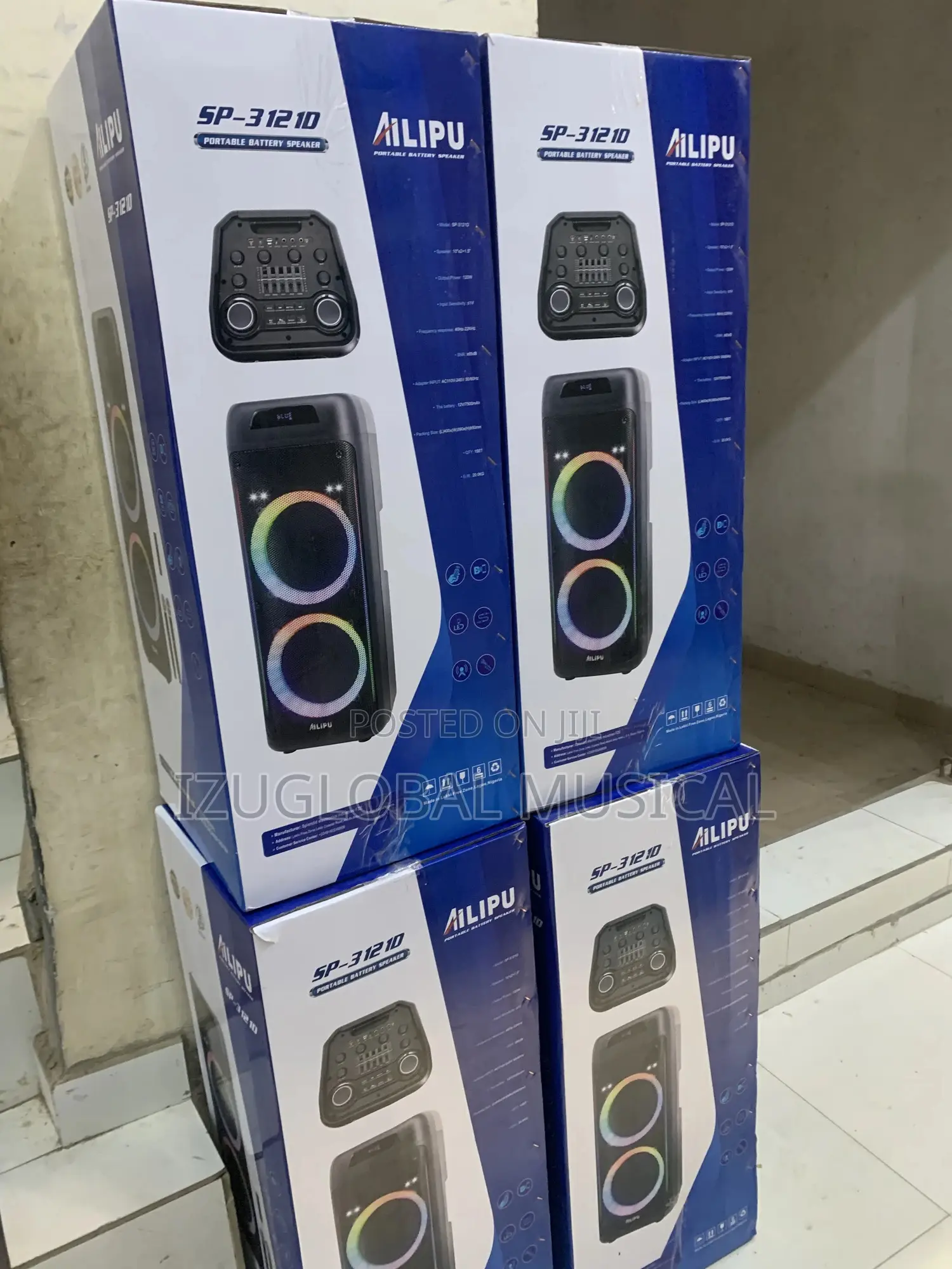 Ailipu Sp3121d Double Rechargeable Public Address With 2 Mics