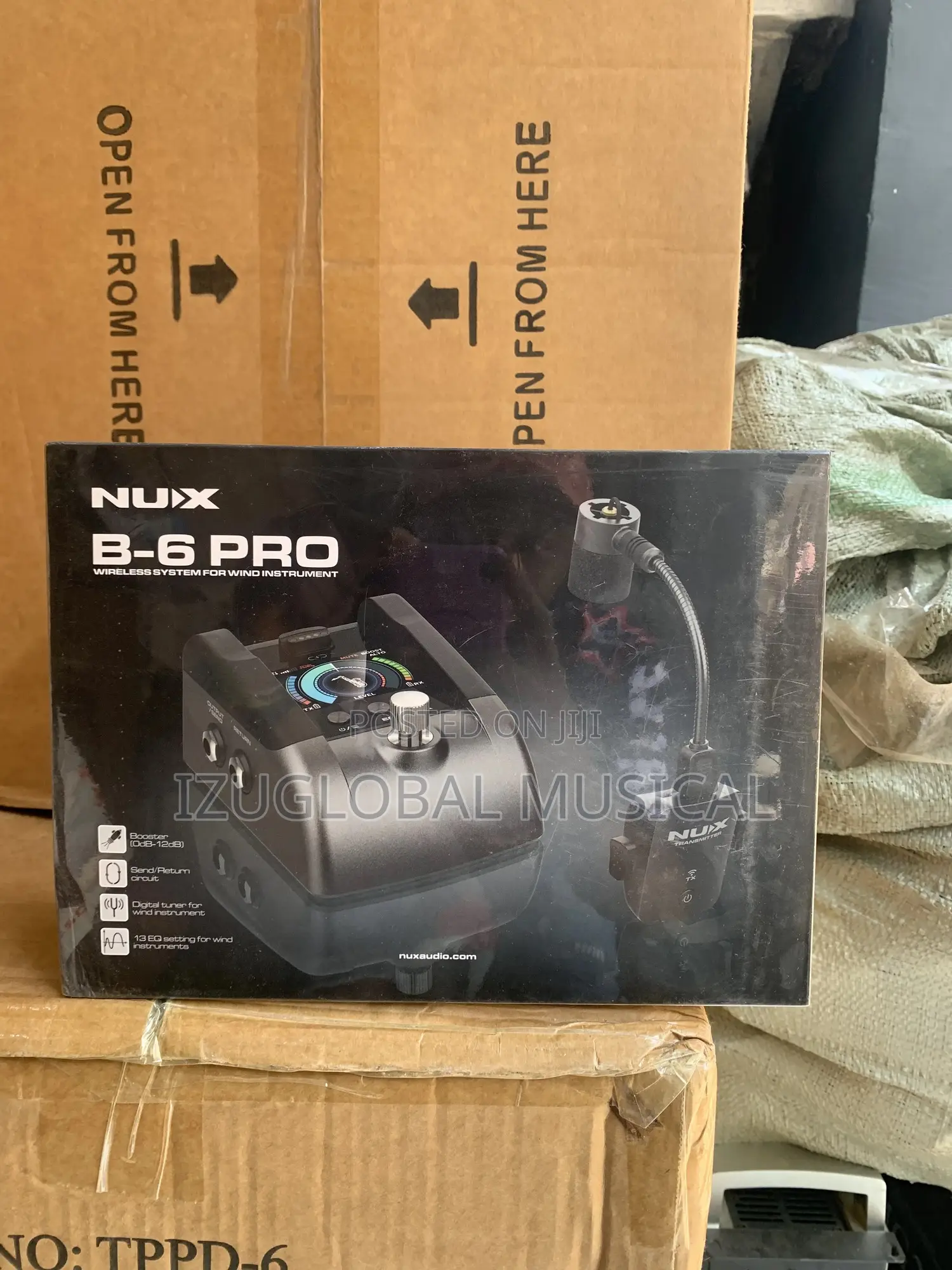 Nux B-6pro 2.4ghz Wireless Microphone System for Saxophones,