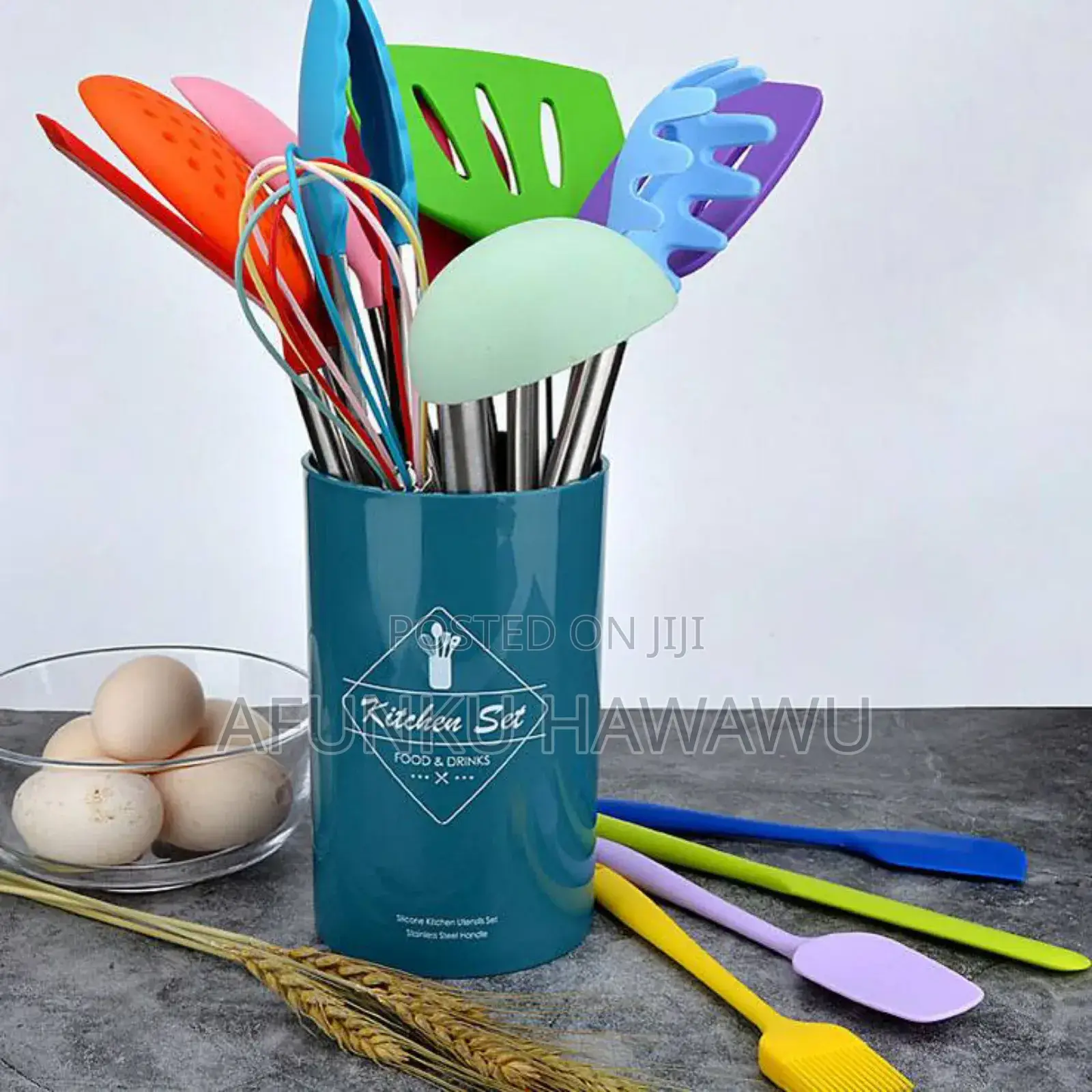 14pcs Silicon Multicolor Spoon Set