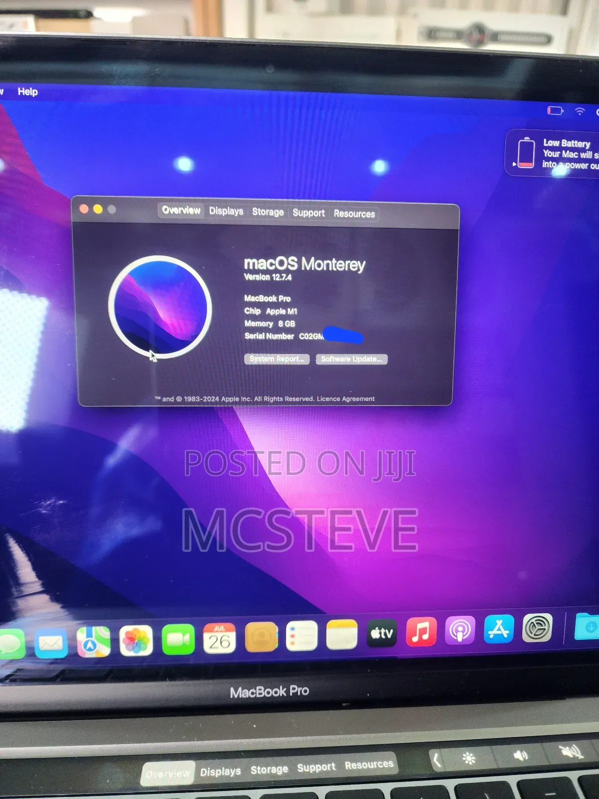 Laptop Apple MacBook Pro M1 8GB Apple M1 SSD 512GB