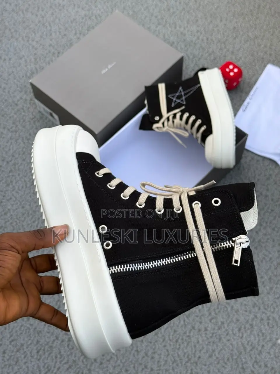 Original Rick Owen Bumper High Top Sneakers in 2 Colors