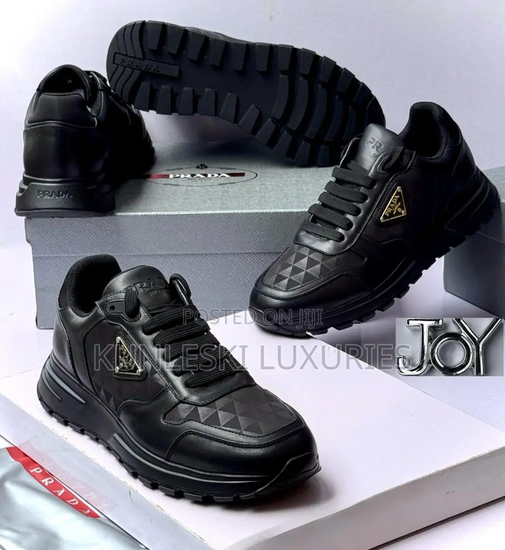 Original Prada Milano Men Leather / Suede Sneakers in 2 Designs