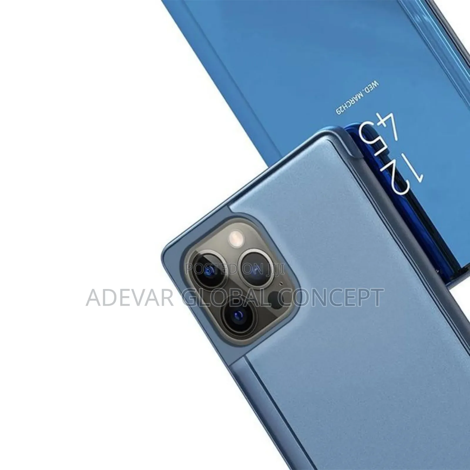 iPhone 16 Pro Max Plated Mirror Flip Leather Case Pouch With Holder