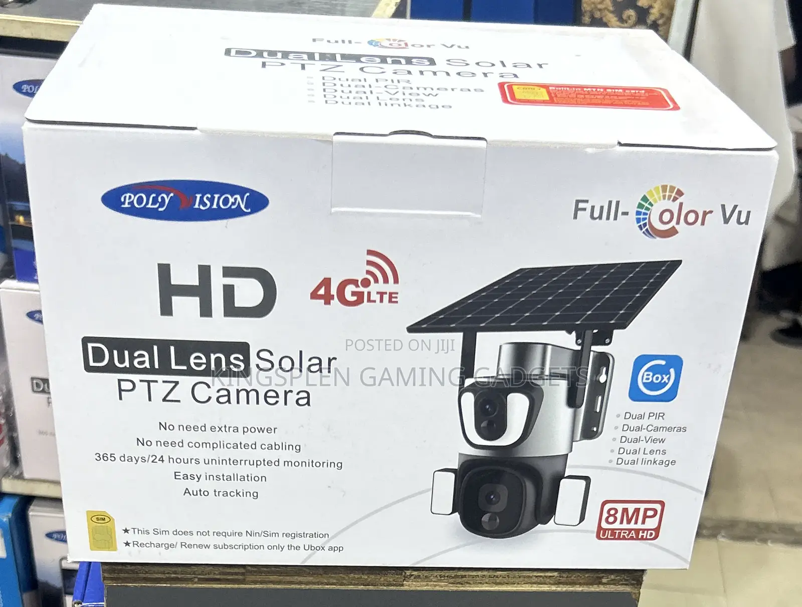 4g Solar PTZ Dual Lense Camera 8mp
