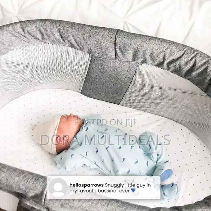 Delta Children Oval City Sleeper Bedside Bassinet Adjustable Height