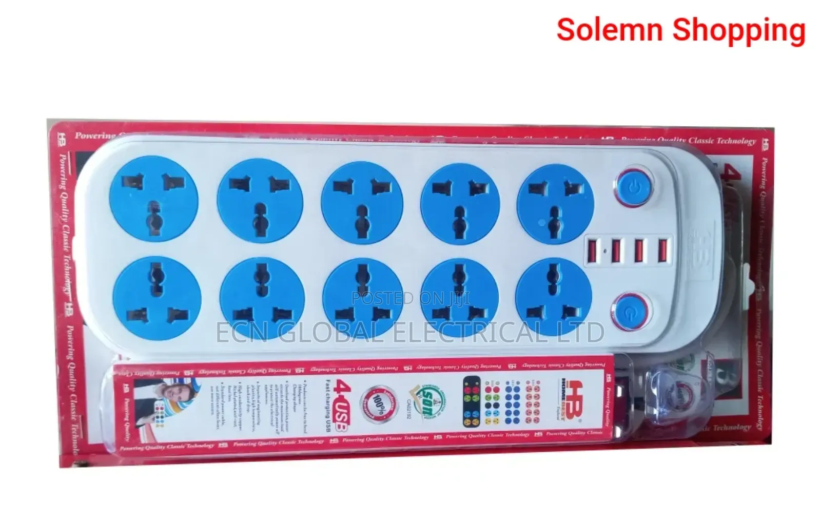 Poka Uk Power Strip Extension Socket – Multi‐Color Options