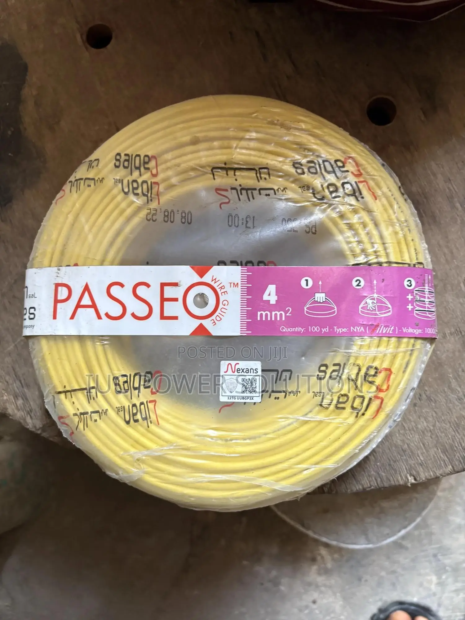 Red, Yellow, Blue and Black, 4mm Cable/Wire
