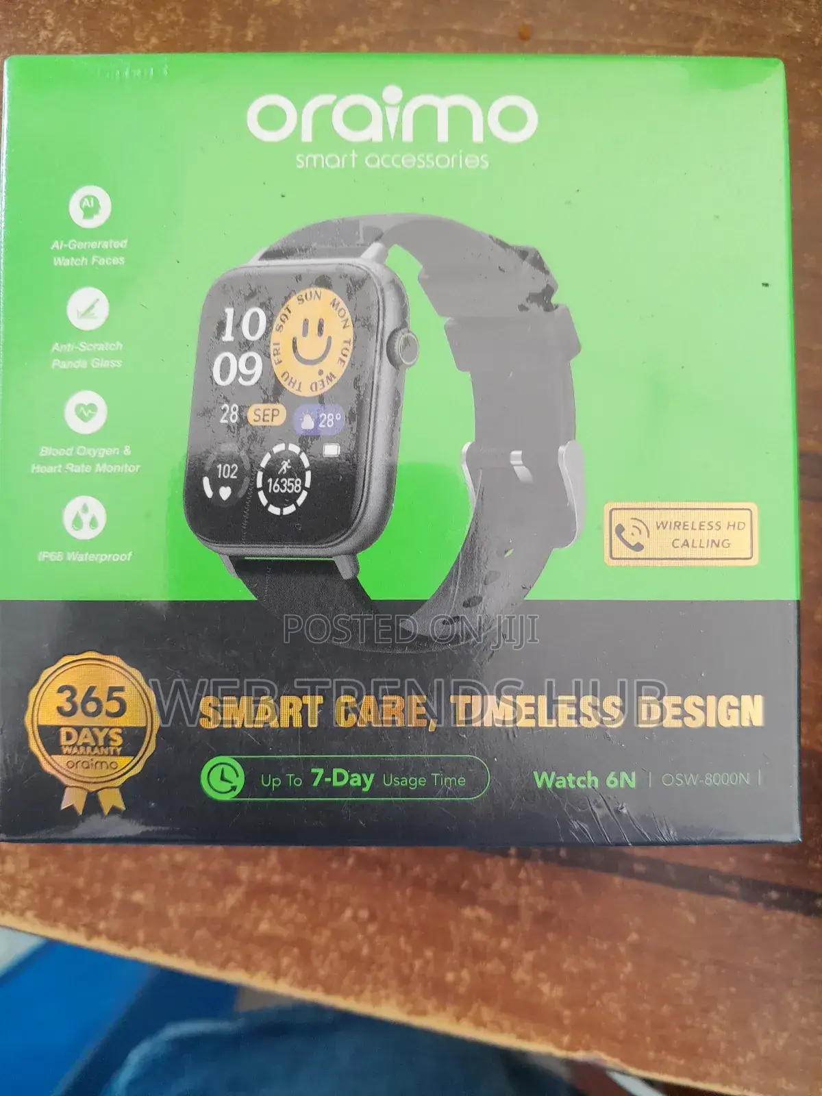 Brand New Oraimo Watch 6n (Osw-8000n) - Wireless Hd Calling