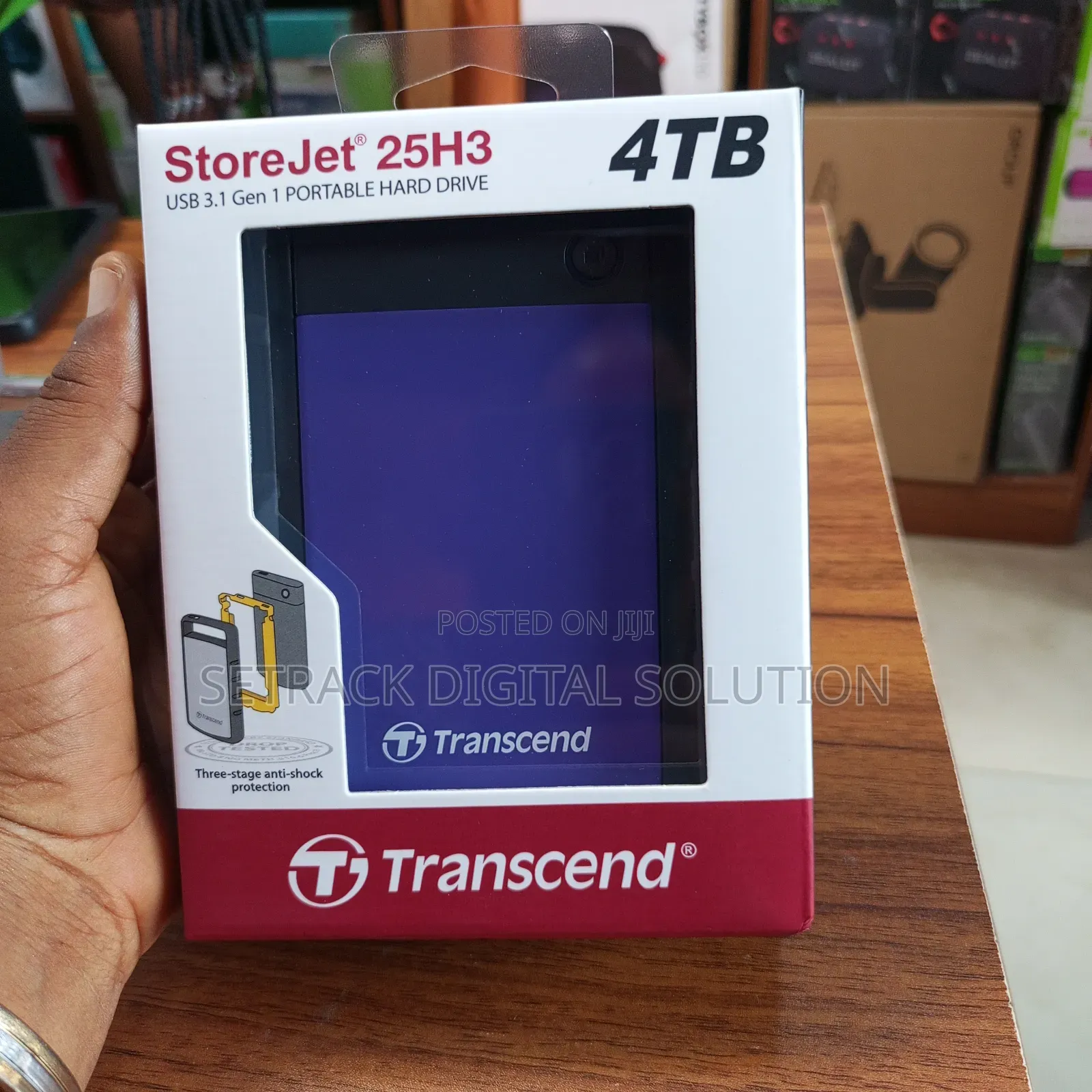 Transcend 4tb Storejet 25h3 Anti-shock External Hard Drive