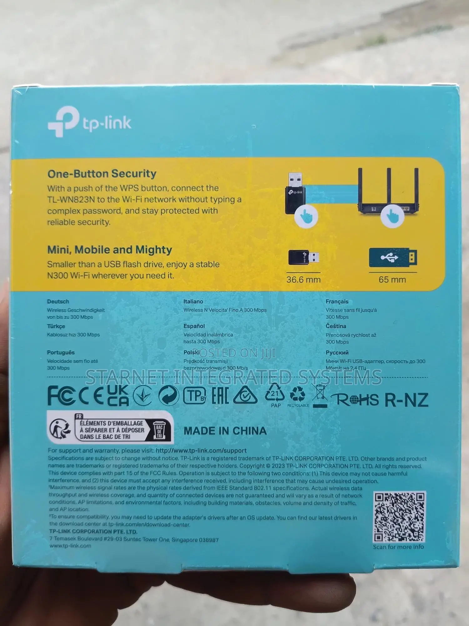 Tp-Link 300mbps Mini Wireless N Usb Adapter Tl-Wn823n
