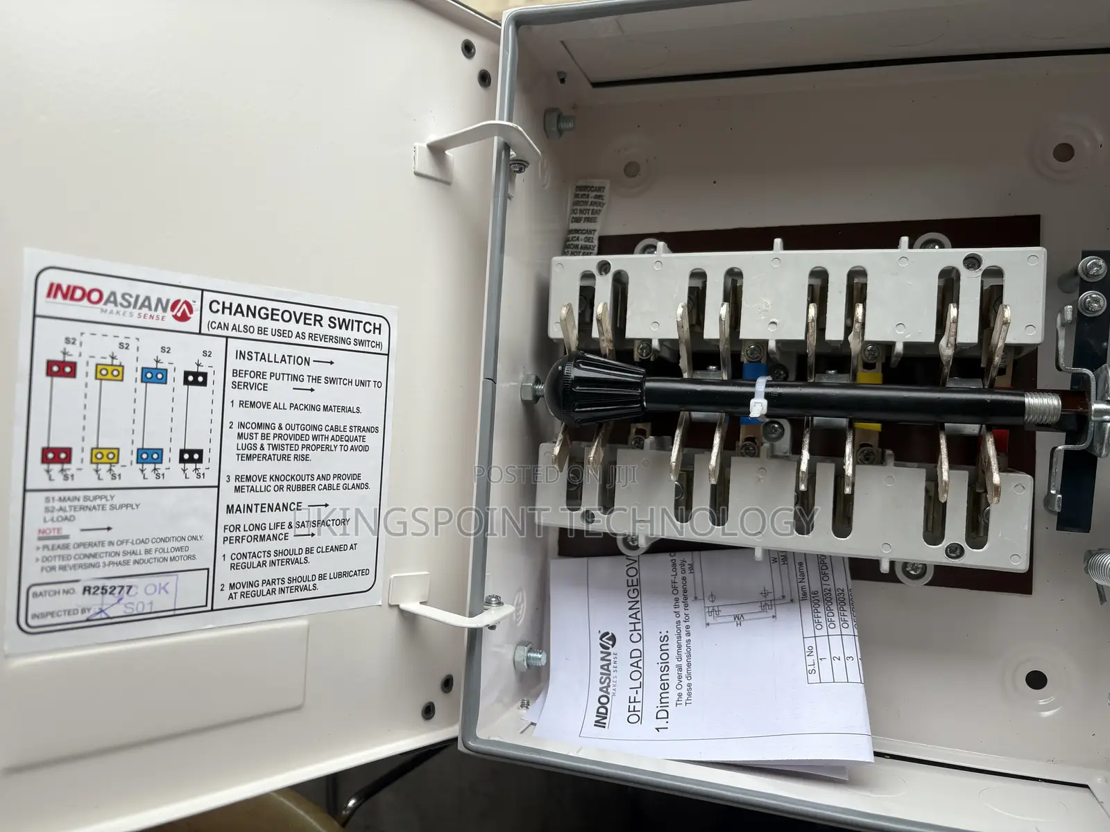 63amps Change Over Switch 415v , 50hz Indoasian