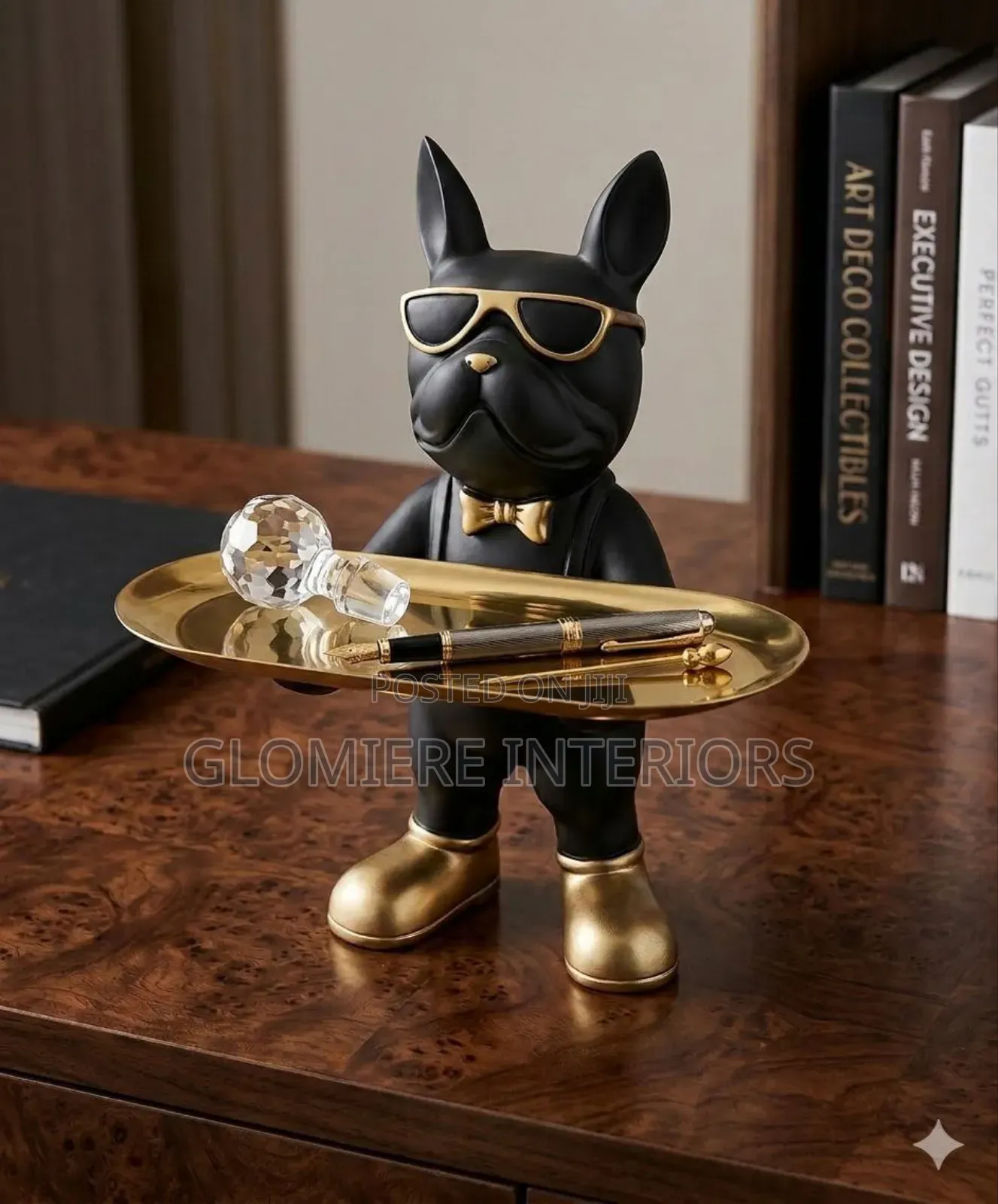 Luxury Bulldog Tray Decor – Modern Statement Piece