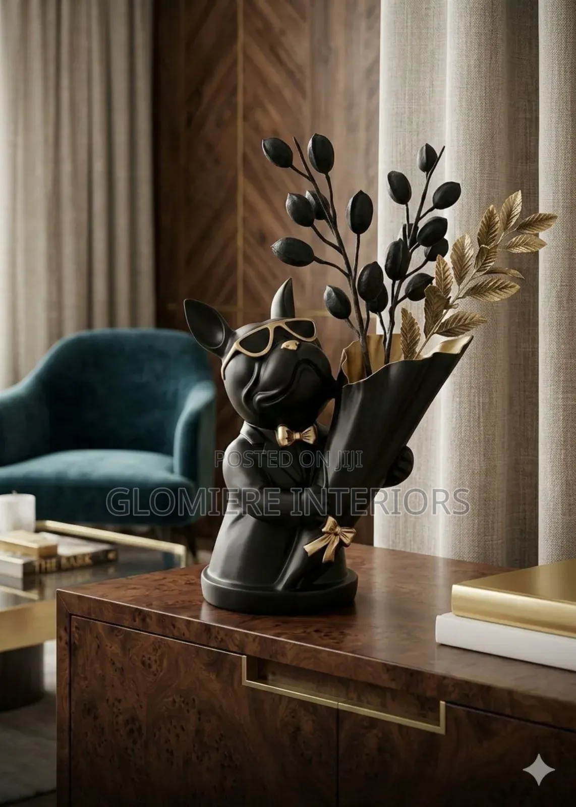Luxury Bulldog Tray Decor – Modern Statement Piece