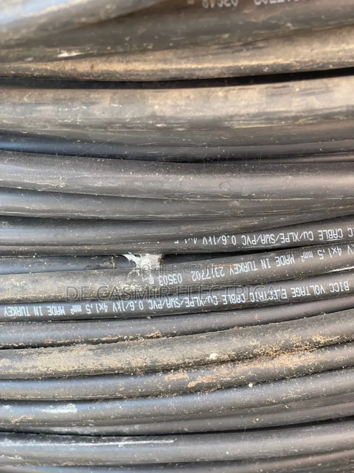 4x1.5mm2 600/1000 Volts Bicc Voltage Electric Cable
