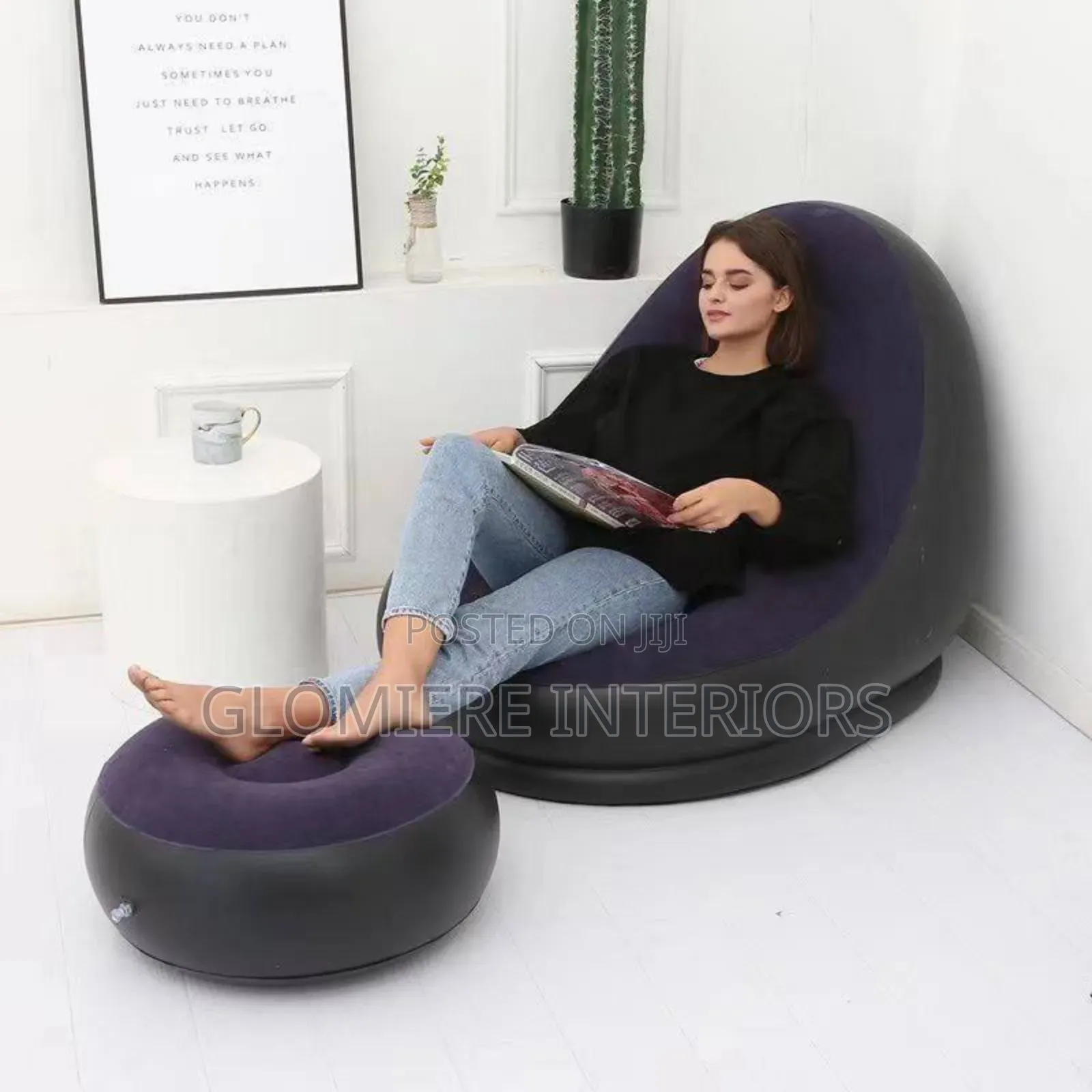 Inflatable Sofa, Leg Rest With Pump
