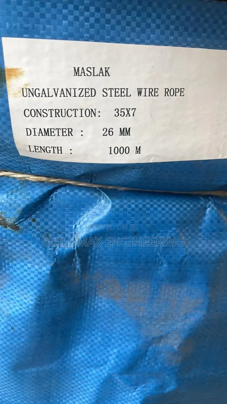 26mm Ungalvanized Steel Rope