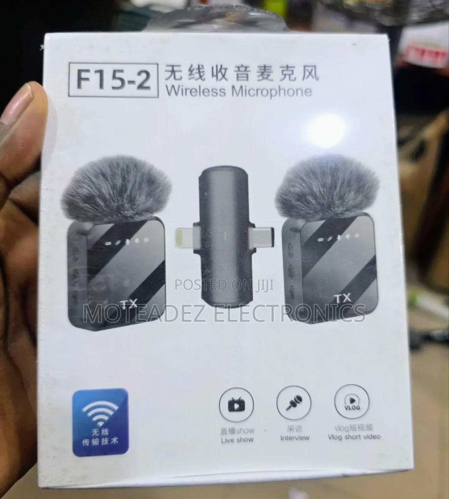 F15-2 (2in1)Dual Receiver Professional Wireless Mic for Android/iPhone