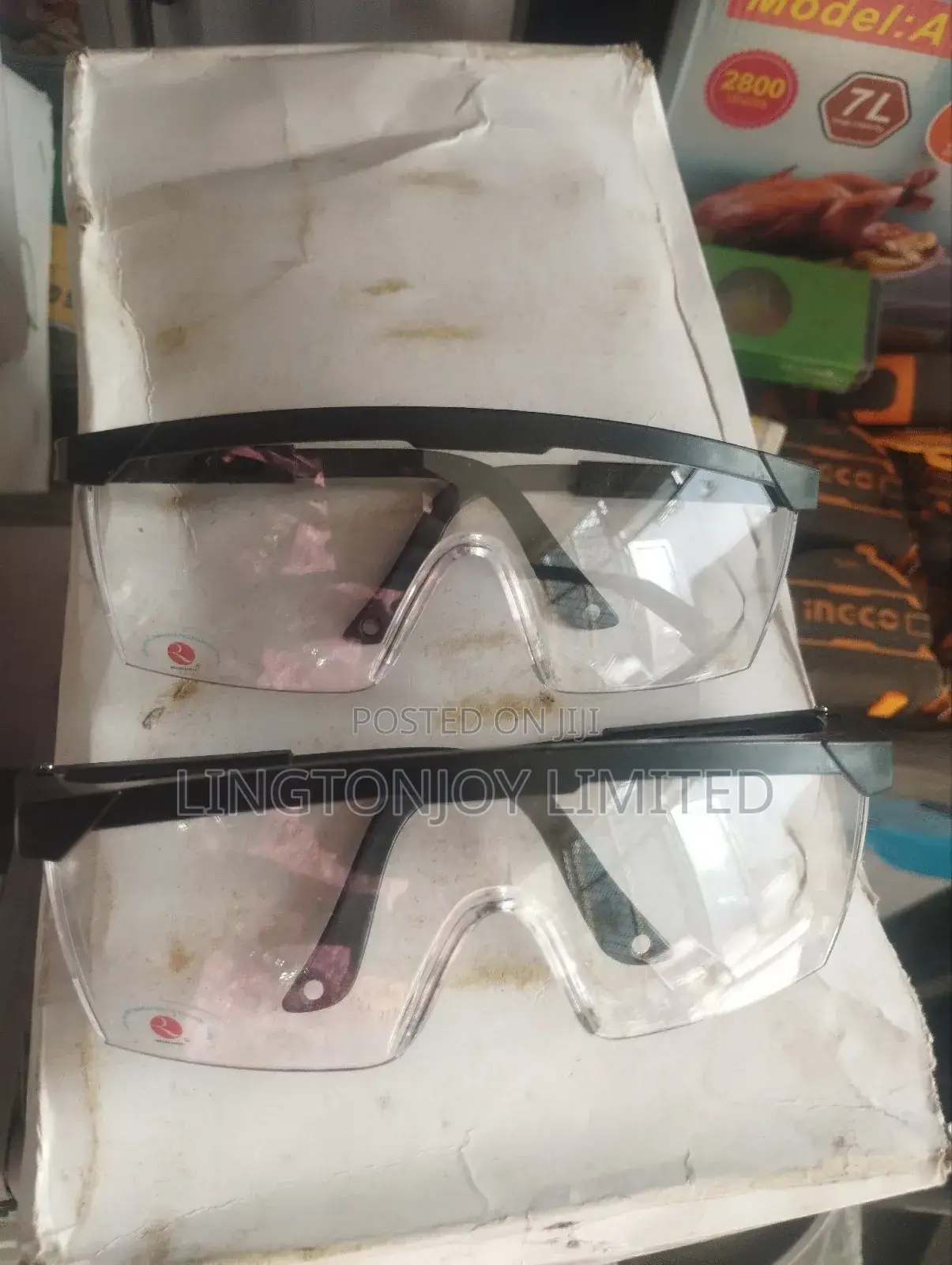 White Safety Glasses