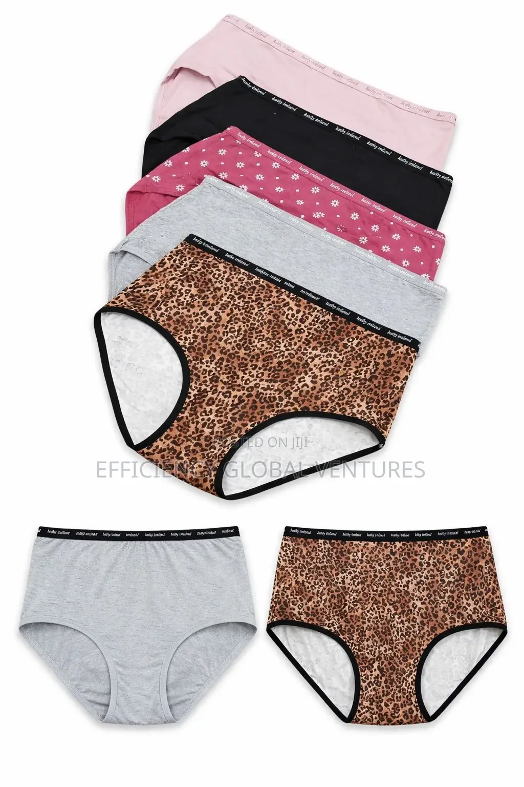 Women’S High Waist Cotton Panties – 6 Pieces / 12 Pieces (Dozen)