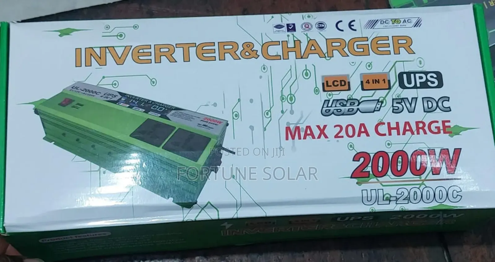 2000w Sachet Inverter With Charger With Digital Display.