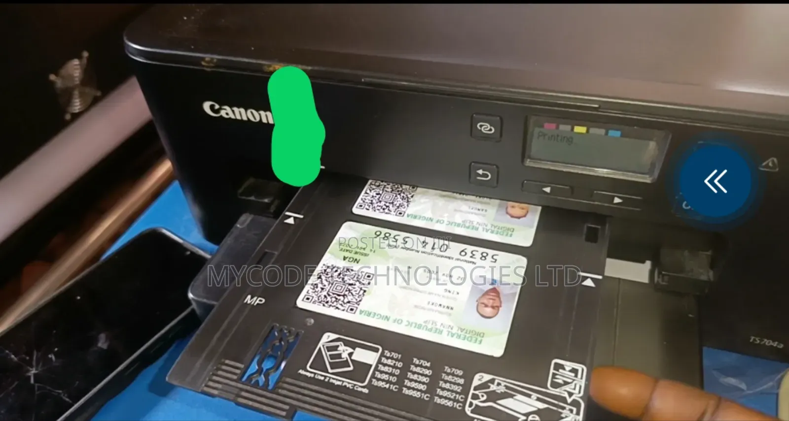 Original Nin Plastic Id Card Printing | Nin Slip to Plastic Id
