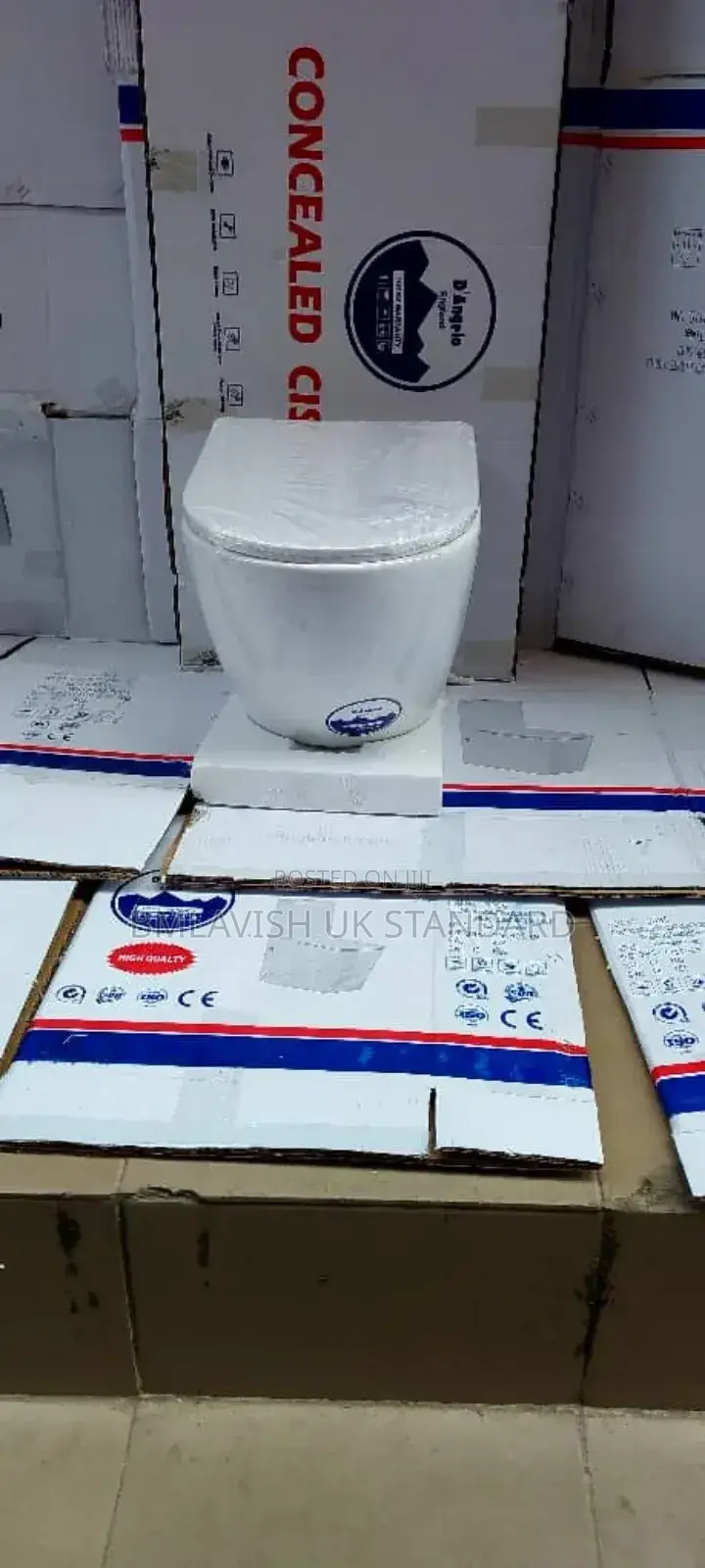 Big Set of White Concealed Water Closet With Tank and Other Accessorie