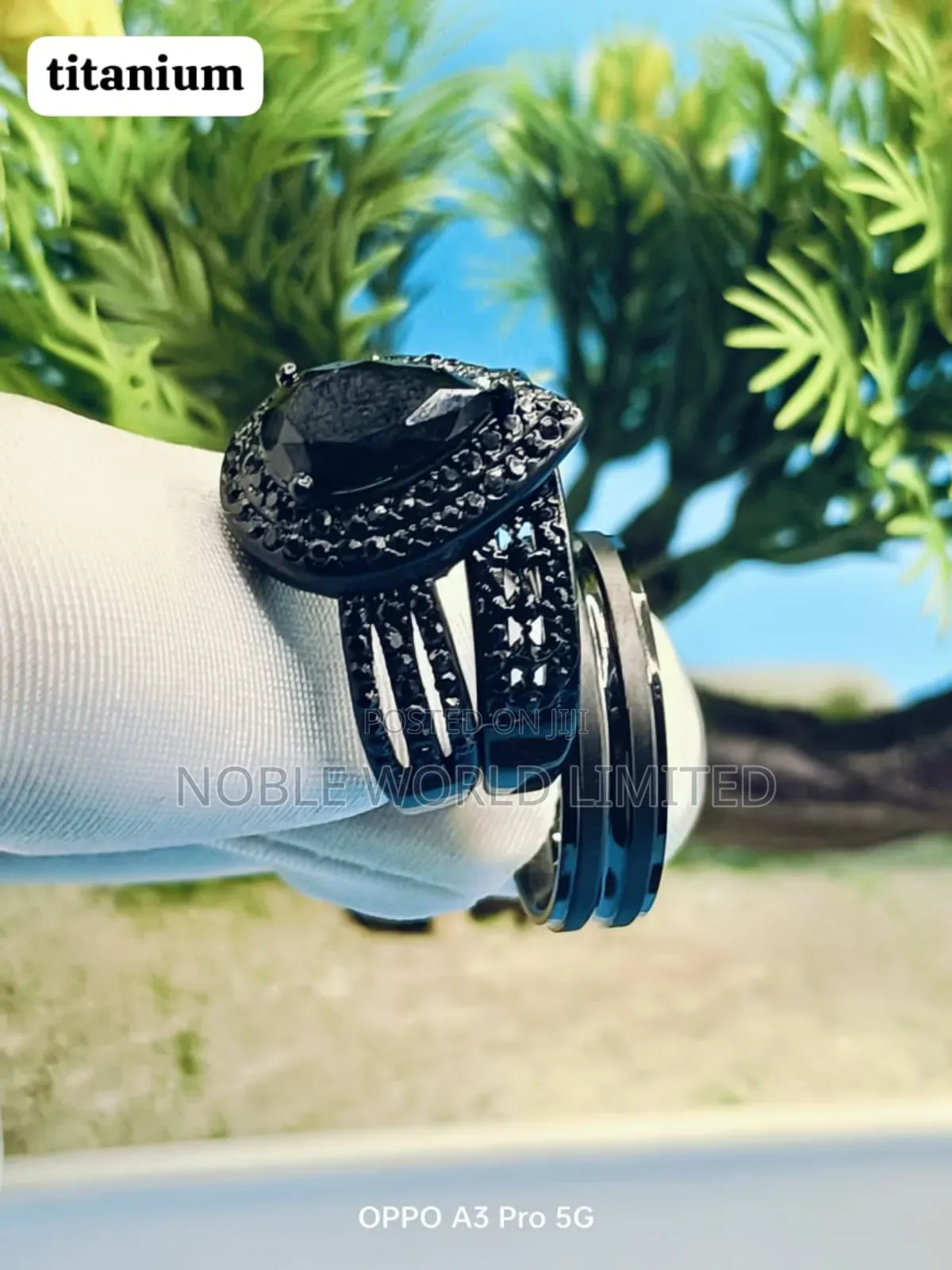 Non Tarnish Titanium Black Steel Rings Gl 6f